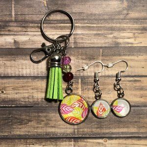 As It Ferns Out Key Chain Purse Clip Earrings Color Street Retired Spring 2021